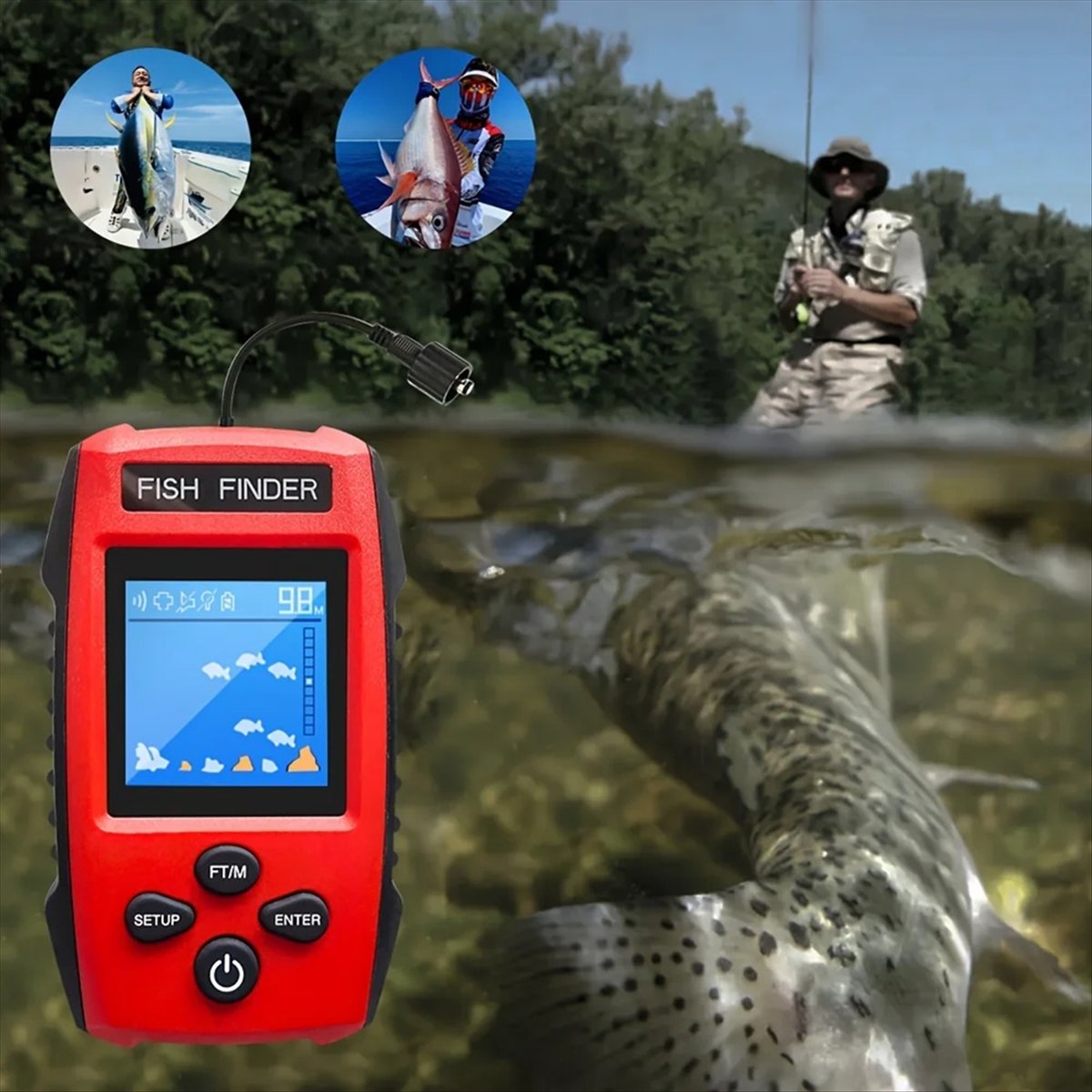 Détecteur de poisson LCD coule - Fishing Boat Depth Finder avis et prix